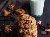 Cookies aux cranberries, chocolat et noix