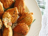 Madeleines au bacon, ricotta et ciboulette