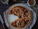 Tarte aux poires, noisettes et chocolat