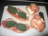 Saltimbocca de poulet et torsades