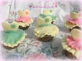 Cupcakes danseuses en pate a chocolat