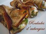 Roulades d'aubergine au poulet