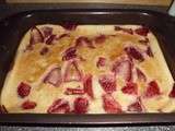 Clafoutis aux fraises et au lait de coco