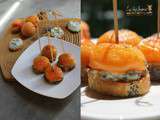 Bouchees roquefort/abricots/thym sur sa baguette aux graines de pavot [battlebread#3aperotime]