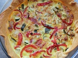 Tarte depart de vacances {poivrons, courgettes, curry}