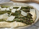 Asperges rôties, crème de parmesan