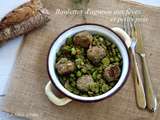 Boulettes d’agneau aux fèves et petits pois