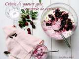 Crème de yaourt grec et compotée de cerises