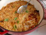 Crumble de tomates, chèvre sec et parmesan