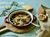 Gratin de moules aux épinards – Blog en pause