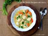 Nage de Saint-Jacques au curry doux