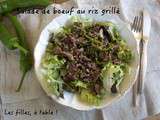 Salade de boeuf au riz grillé