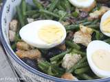 Salade de haricots verts aux anchois et olives