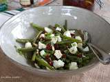 Salade de haricots verts, tomates confites et chèvre