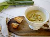 Soupe de poireaux, coco et curry