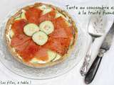 Tarte au concombre et à la truite fumée