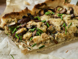 Tarte aux champignons et fourme d’ambert