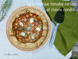 Tarte rustique aux tomates cerises et chèvre cendré