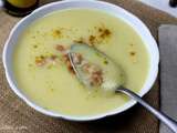 Velouté de céleri rave aux crevettes grises