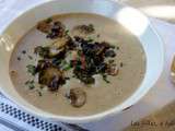 Velouté de châtaignes et champignons