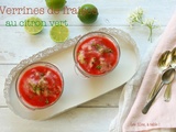 Verrines de fraises au citron vert