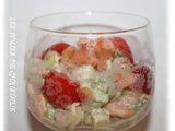 Verrine avocats crevettes
