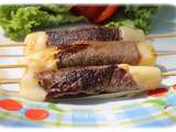 Brochettes boeuf fromage