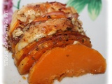 Butternut façon Hasselback bacon fromage
