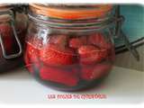 Conserves de fraises au naturel