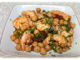 Crevettes piquantes aux pois chiches