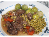 Daube de gibier aux petits pois