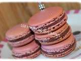 Macarons chocolat cassis