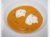 Mousseline de patates douces et chèvre frais