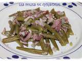 Poêlée de haricots verts aux lardons