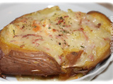 Pommes de terre farcies cancoillotte jambon