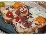 Tartines magret canard mozzarella