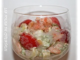 Verrine avocats crevettes