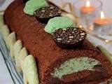 Bûche de Noël menthe chocolat