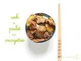 Wok de poulet aux courgettes