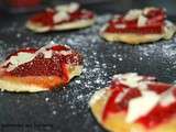 Mini Flammekueches (sucrées) aux fraises et au chocolat blanc