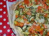 Tarte aux légumes (Carottes, Courgettes jaune et verte, Fêve)