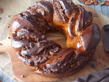 Babka chocolat noisette et noix de pécan