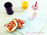 Brioche au fromage frais fraises & lassi aux fraises