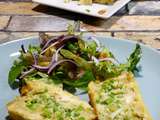 Cake brocoli, petits pois et mozzarella