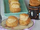 Choux craquelins au mascarpone au dulce de leche à l'érable