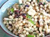 Couscous israélien aux pommes,  canneberges et fines herbes