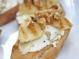 Crostini poires et gorgonzola