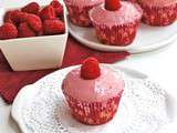 Cupcakes sans gluten, glaçage aux framboises