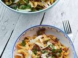 Tagliatelles au boeuf effiloché et pecorino