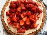 Tarte aux bretzels et aux fraises